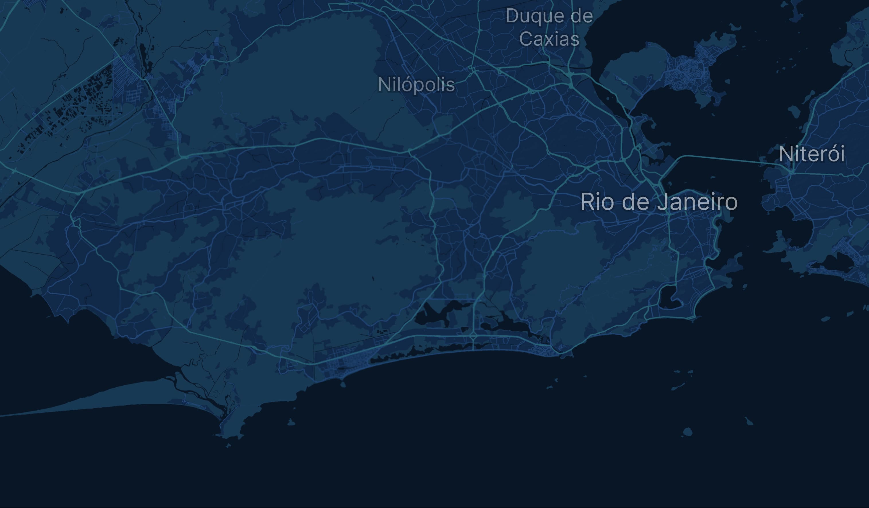 Imagem contendo uma mapa da região do Rio de Janeiro como background